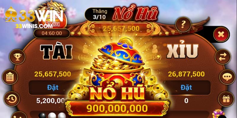Tài Xỉu Nổ Hũ 33Win có luật chơi đơn giản